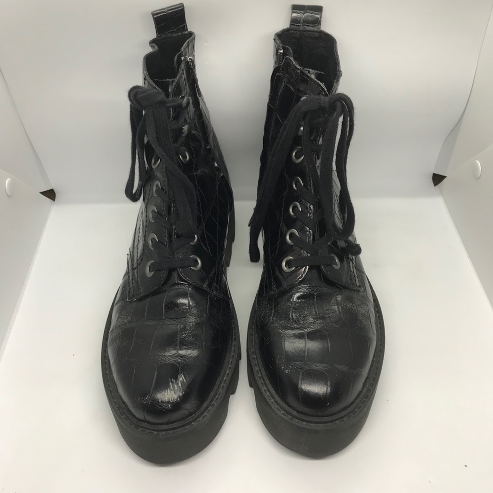 ASH Patent Leather Chunky Combat Boots - Picture 4 of 11